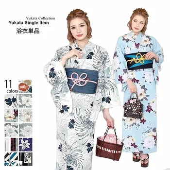 Ženy Japonské Tradičné Yukata Jeden Kimono Vysoko Kvalitnej Bavlny Japonsko Travel Photo Strieľa 163KG Obrázok
